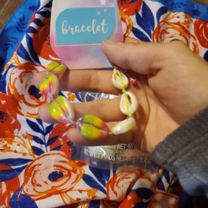 Rainbow shell bracelet